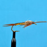Woven stone fly nymph brown