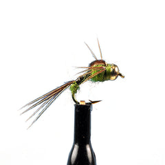 Bead head mayfly nymph olive