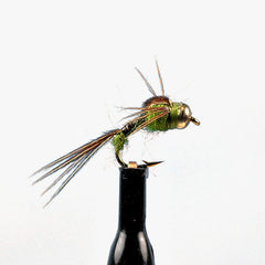 Bead head mayfly nymph olive