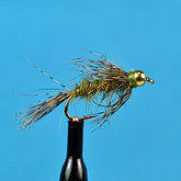 Bead head hare's ear soft hackle olive