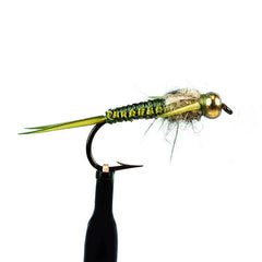 Bead Head woven stone fly olive