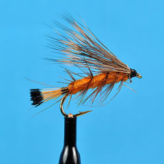 Palmered caddis orange