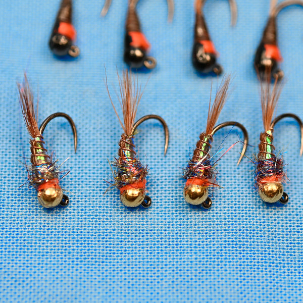 24pcs hook #16 Tungsten Bead Head Jig Nymph Fly