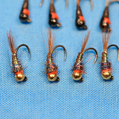 24pcs hook #16 Tungsten Bead Head Jig Nymph Fly