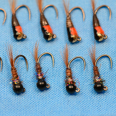 24pcs hook #16 Tungsten Bead Head Jig Nymph Fly