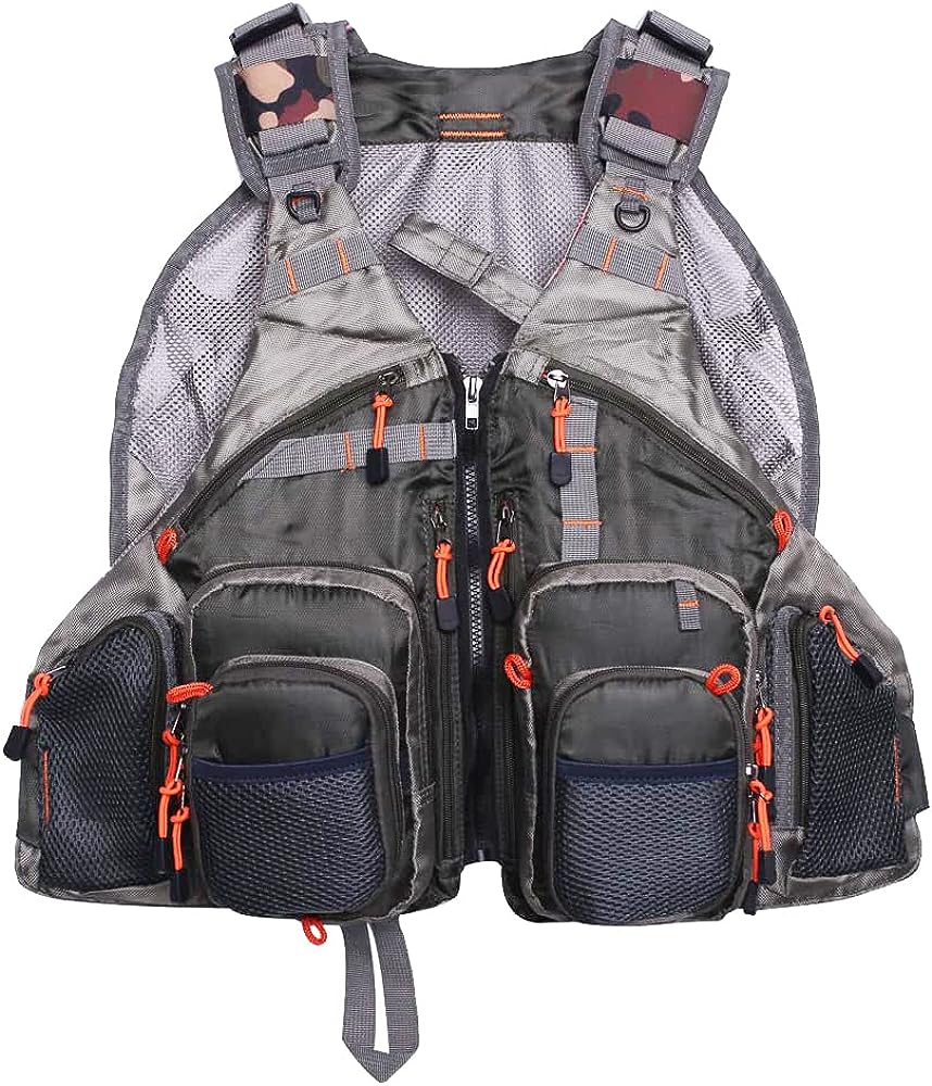 FZZDP Fishing Breathable Mesh Vest Pack Fishing Backpack Adjustable Size  for Men and Women (Color : D, Size : One Size) : : Clothing, Shoes  & Accessories