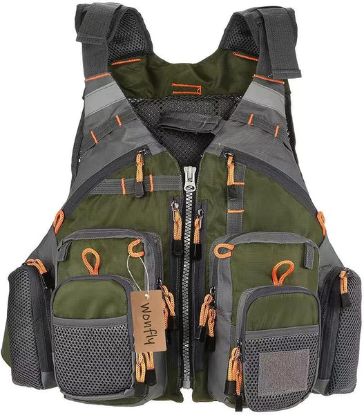 Fishing Vest, Adjustable Fishing Multi-Pocket Mesh, Outdoor