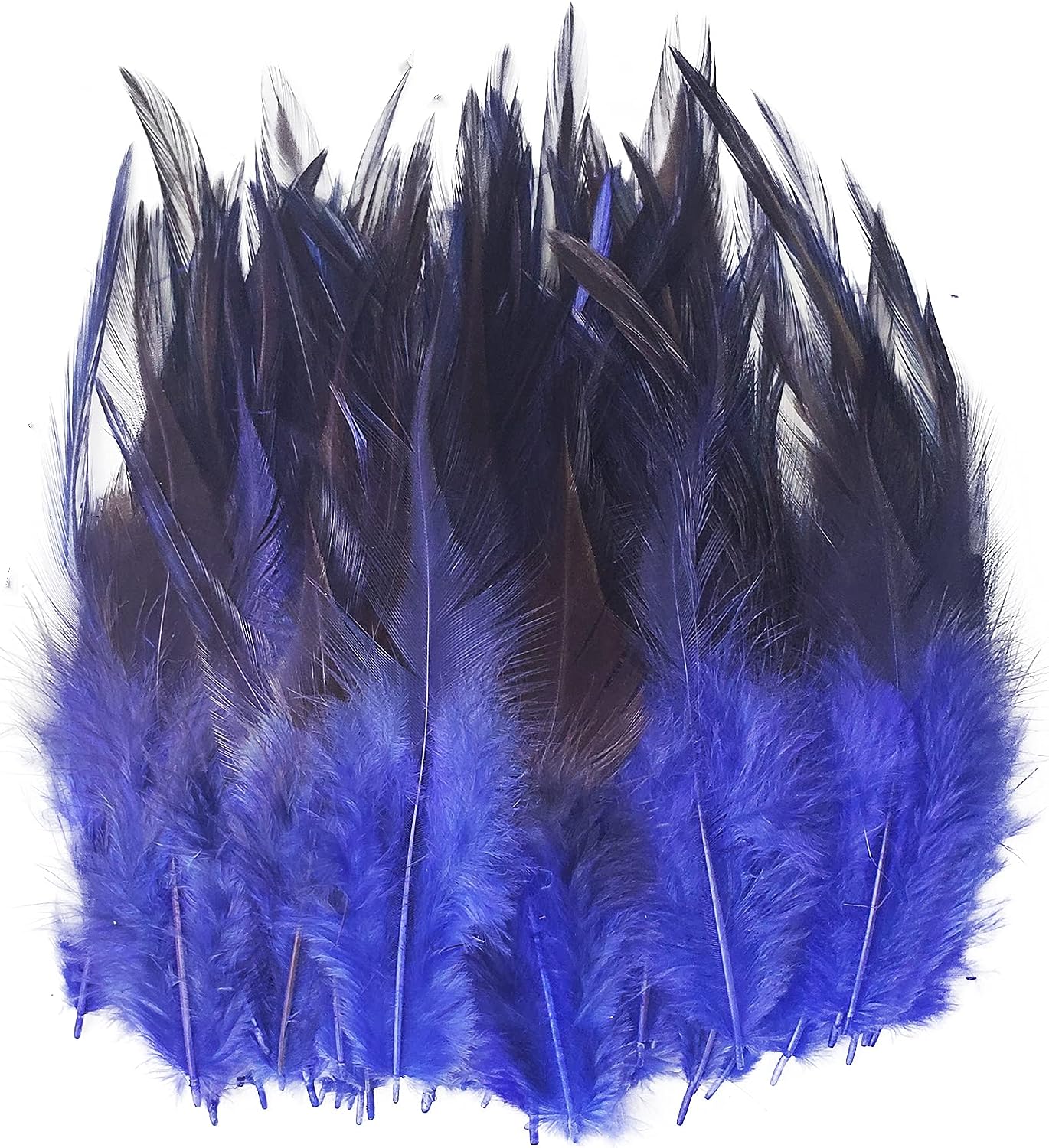 Rooster Saddle Hackle Feathers Bulk 300pcs Colorful Craft Feathers 4-6inch Pheasant Neck Feather for Pendant Earrings Dream Catchers DIY Wedding