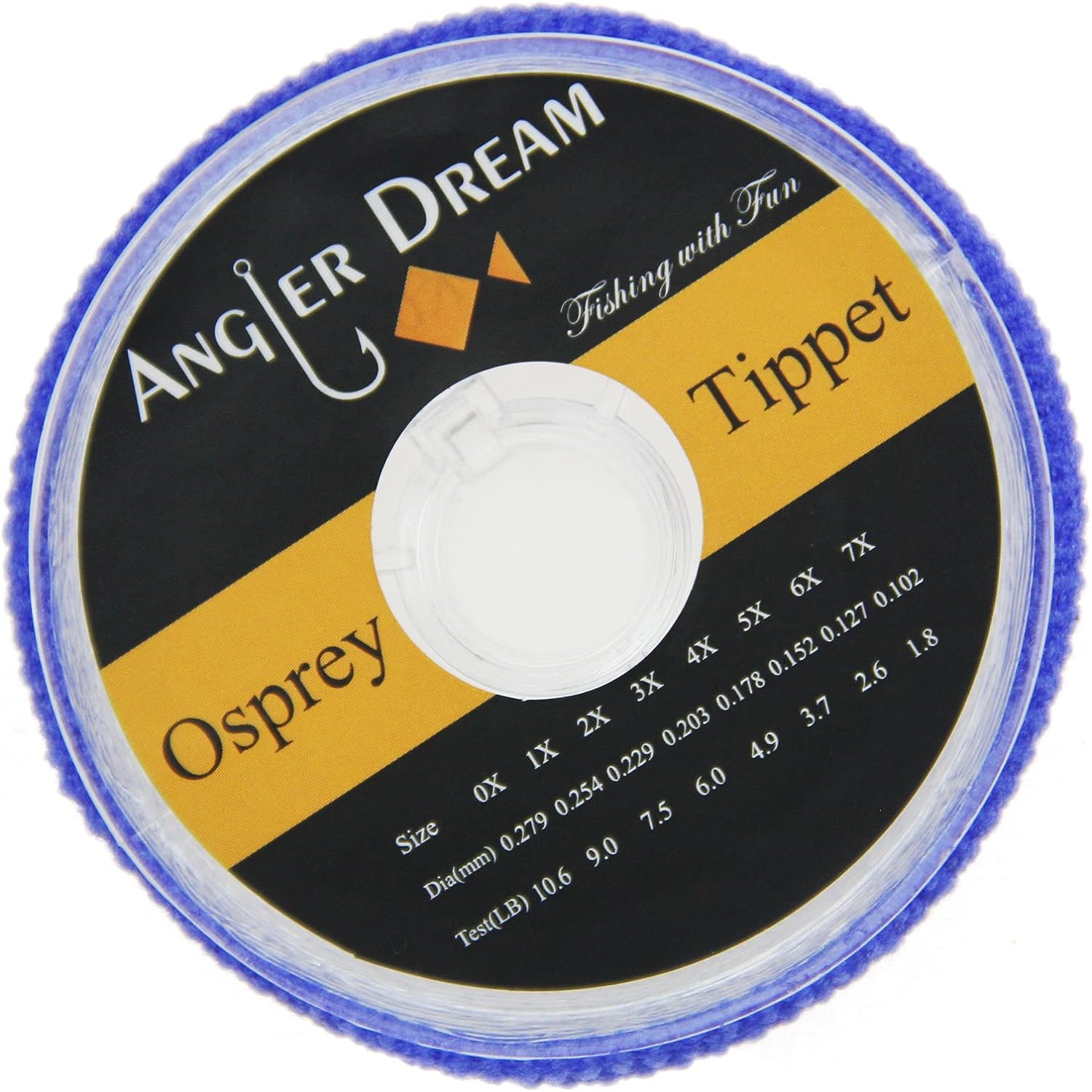 Anglerdream 2 3 4 5 6X Tippet Line Clear Nylon 50m /55Yds Fly Fishing Tippet Line with Tippet Holder